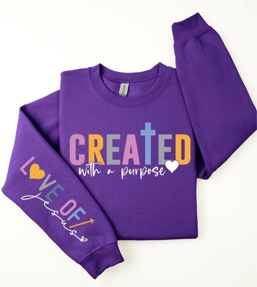 Created With a Purpose Fleece Sweatshirts