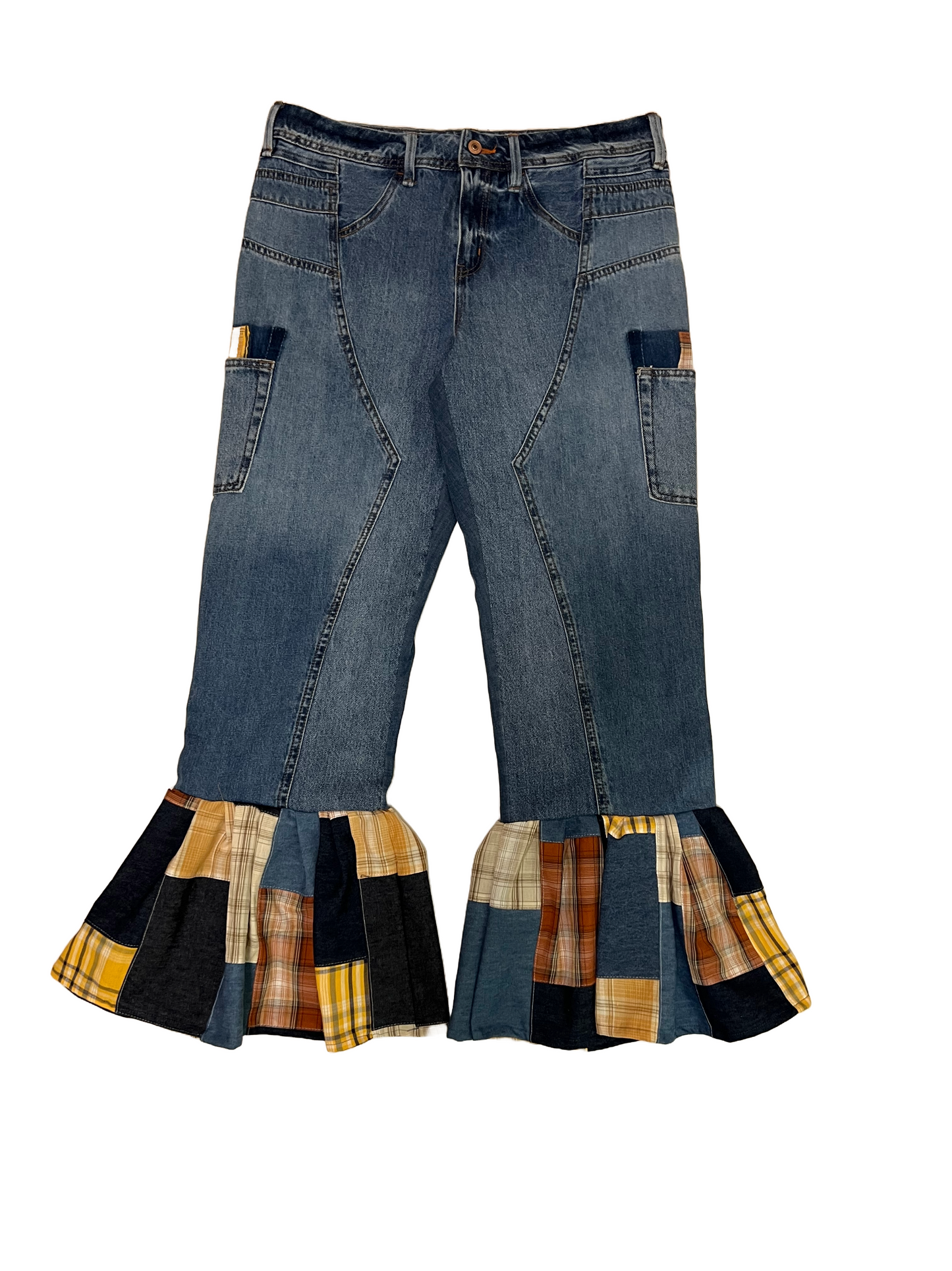 Bell Bottom Patch Pants