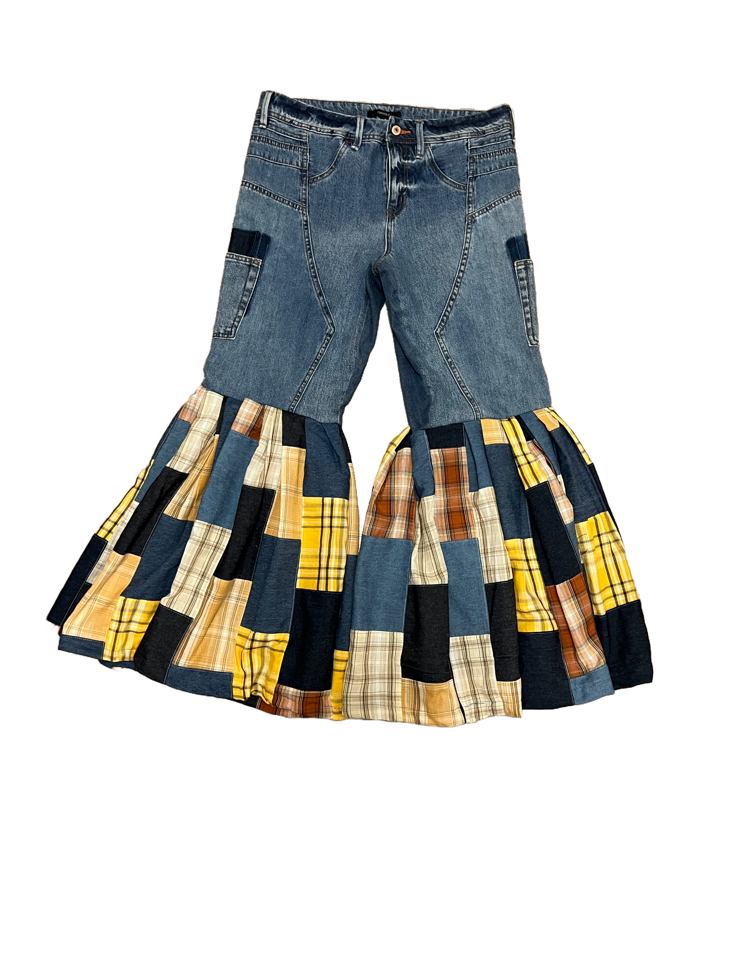 Bell Bottom Patch Pants