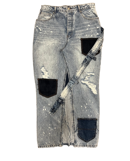 Long Denim Skirt